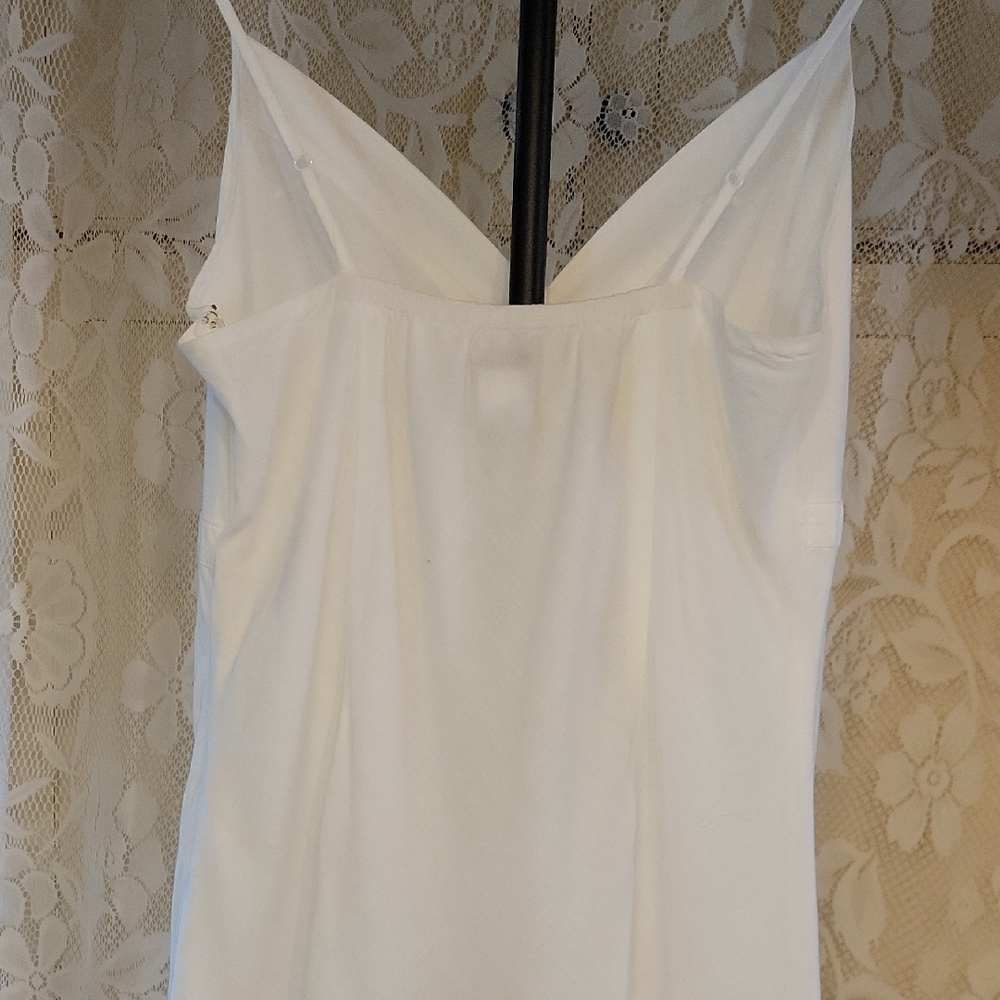 GAP White Midi Dress with Eyelet Hem - Picture 2 of 5